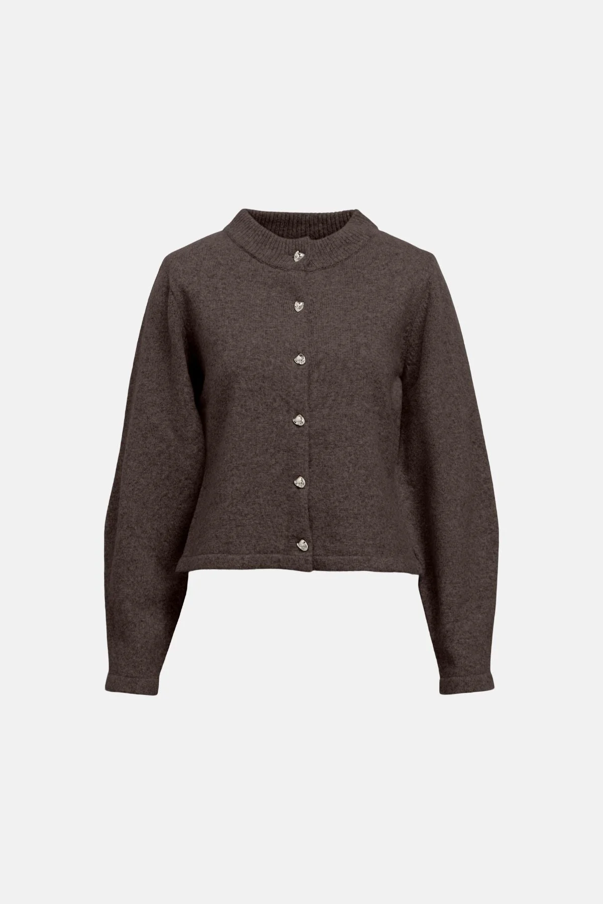 Zari -Strick -Strickjacke - Seehundbrauner Melange - Image 6