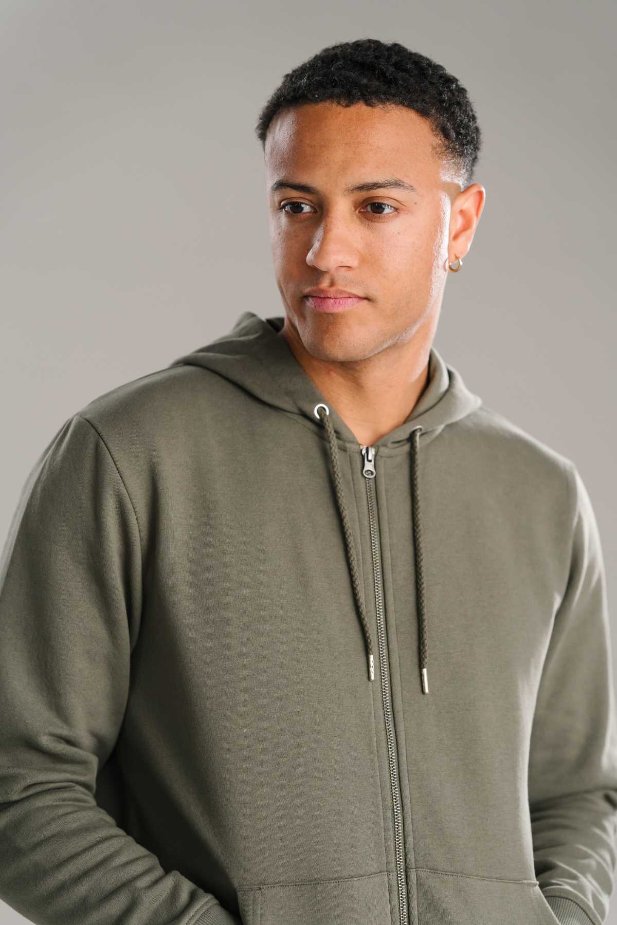 Zip Hoodie - Armeegrün - Image 2