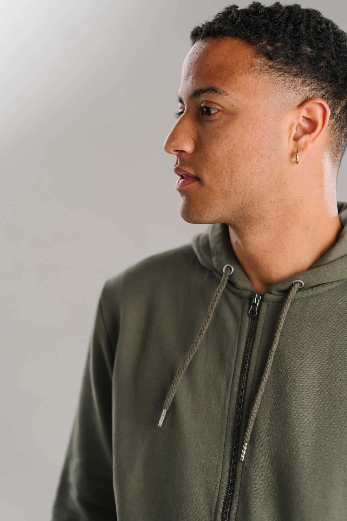 Zip Hoodie - Armeegrün - Image 3
