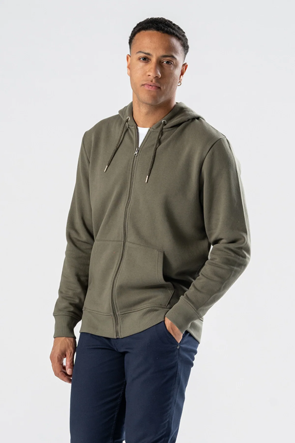 Zip Hoodie - Armeegrün - Image 5